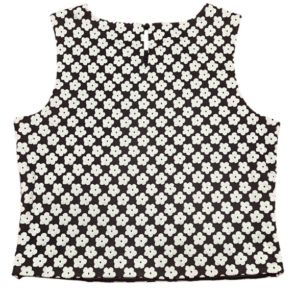 Anthropologie Eva Franco Floral Jacquard Top Size L - Picture 7 of 10